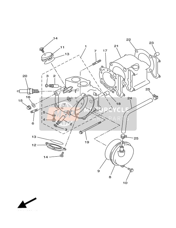 5HWE11871000, Seitendeckel, Zylinderkopf, Yamaha, 1